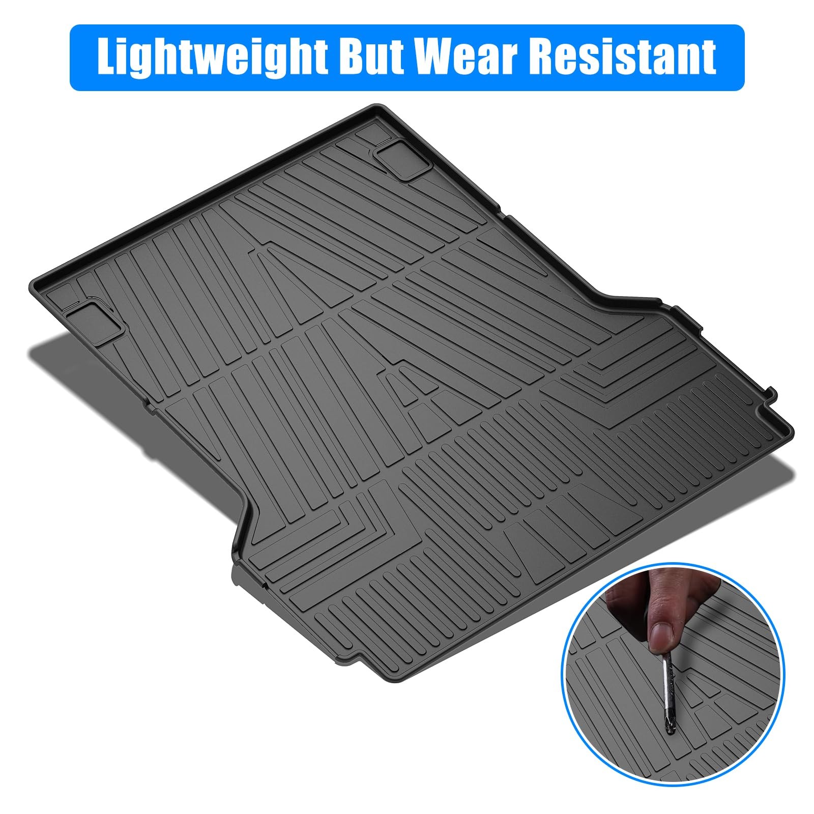All Weather TPE Non-Slip Truck Bed Mat for Maverick 2022-2024 Accessories,Black