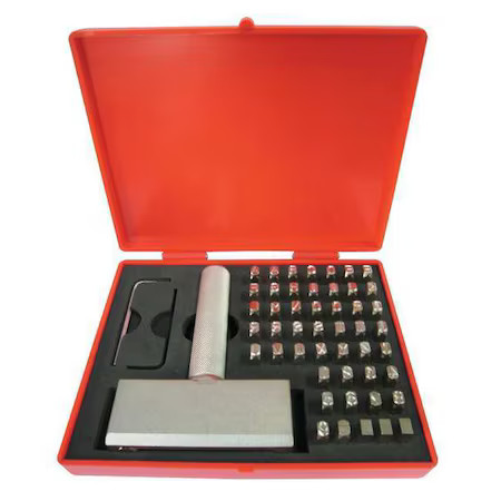 Stamp Holder, 3/16 In. H, Steel, 1F119