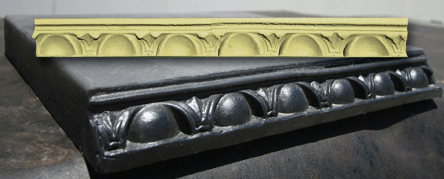 Federal Egg and Dart (1 1/2″ x 8′) Concrete Countertop Edge Reusable Rubber Mold