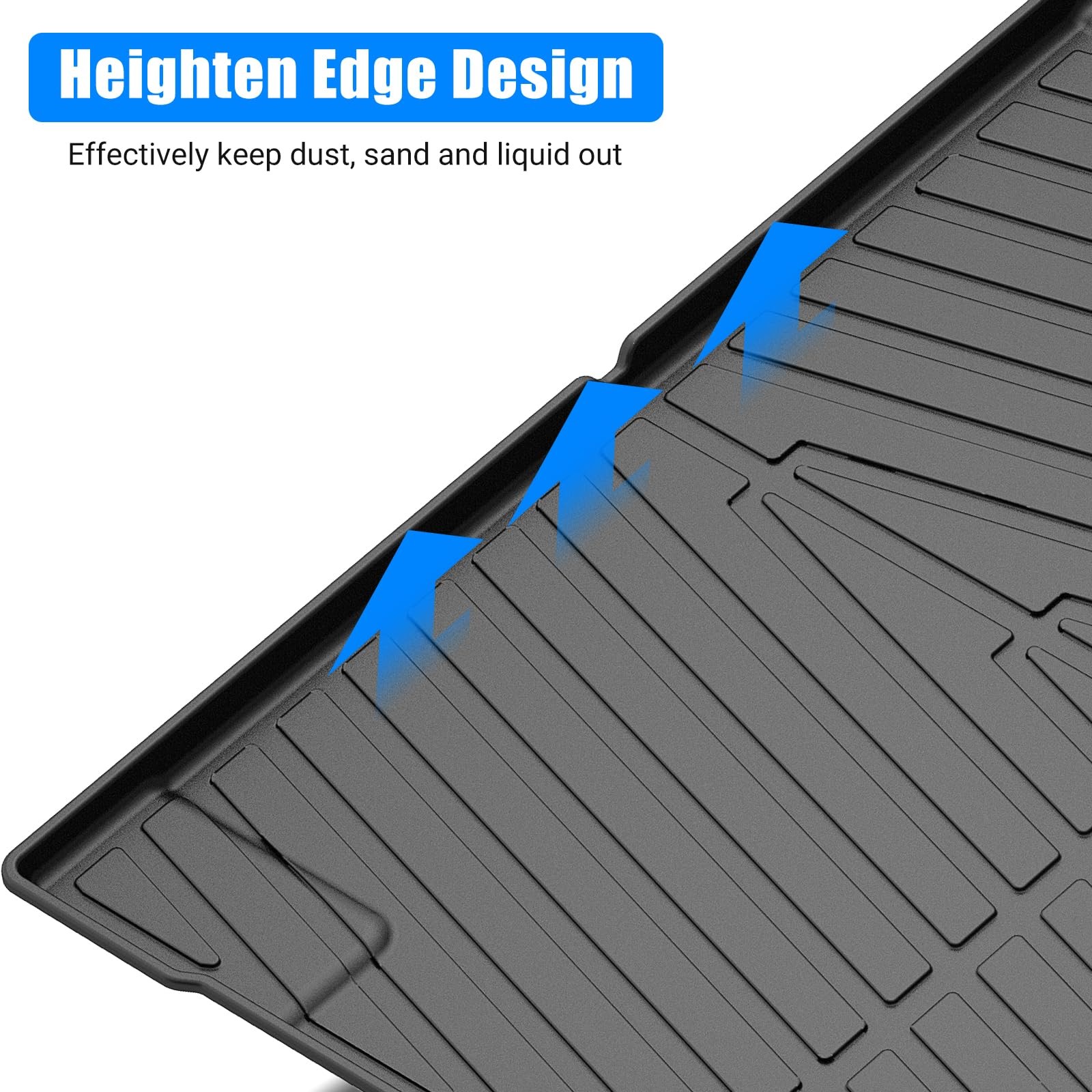 All Weather TPE Non-Slip Truck Bed Mat for Maverick 2022-2024 Accessories,Black