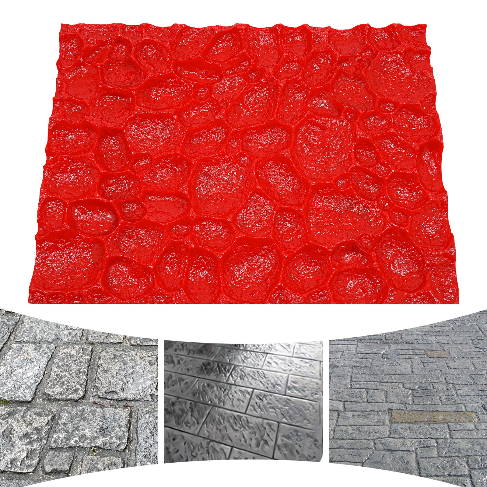 Rectangular Concrete Mould For Wall & Floor Concrete Stamping Molds 580*435mm