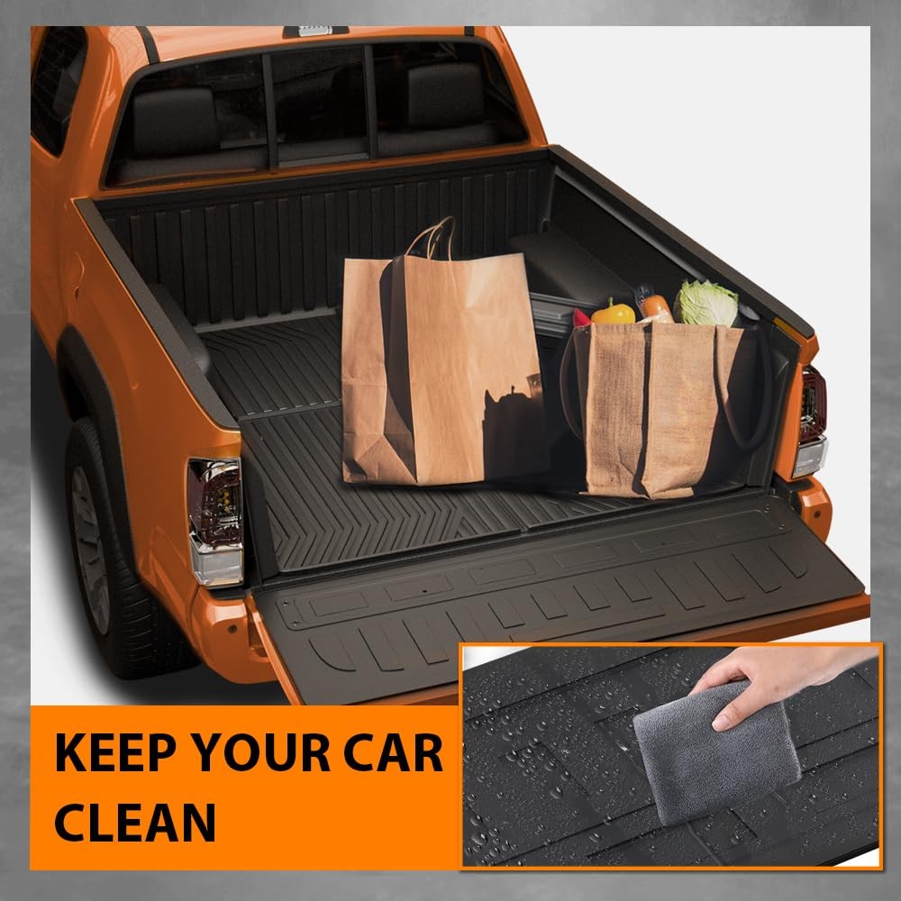 TPE Black Trunk Bed Mat Liner for 07-18 Silverado/Sierra 5.8ft Bed