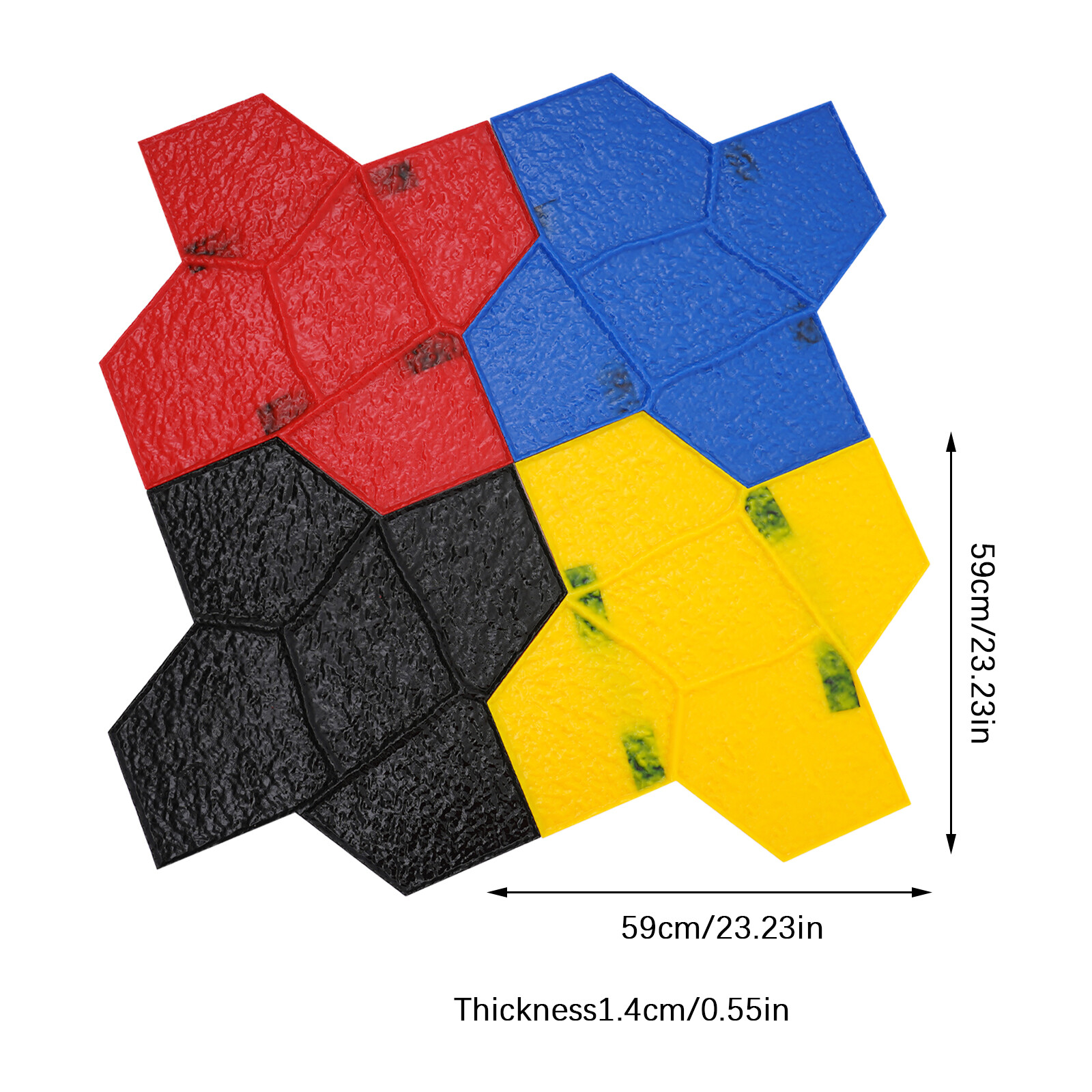 Polyurethane Mat Stamps Concrete Cement Texture Concrete Texturing Skin 4PCS/SET