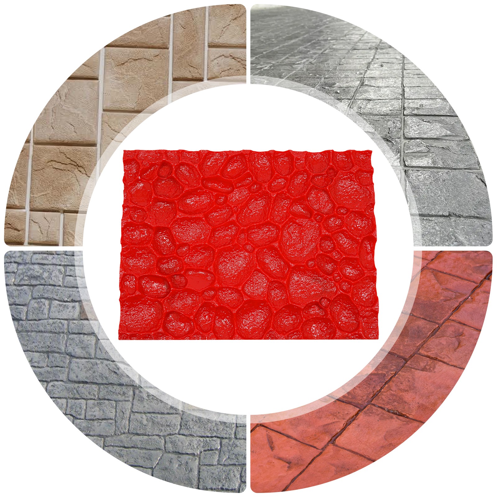 Rectangular Concrete Mould For Wall & Floor Concrete Stamping Molds 580*435mm