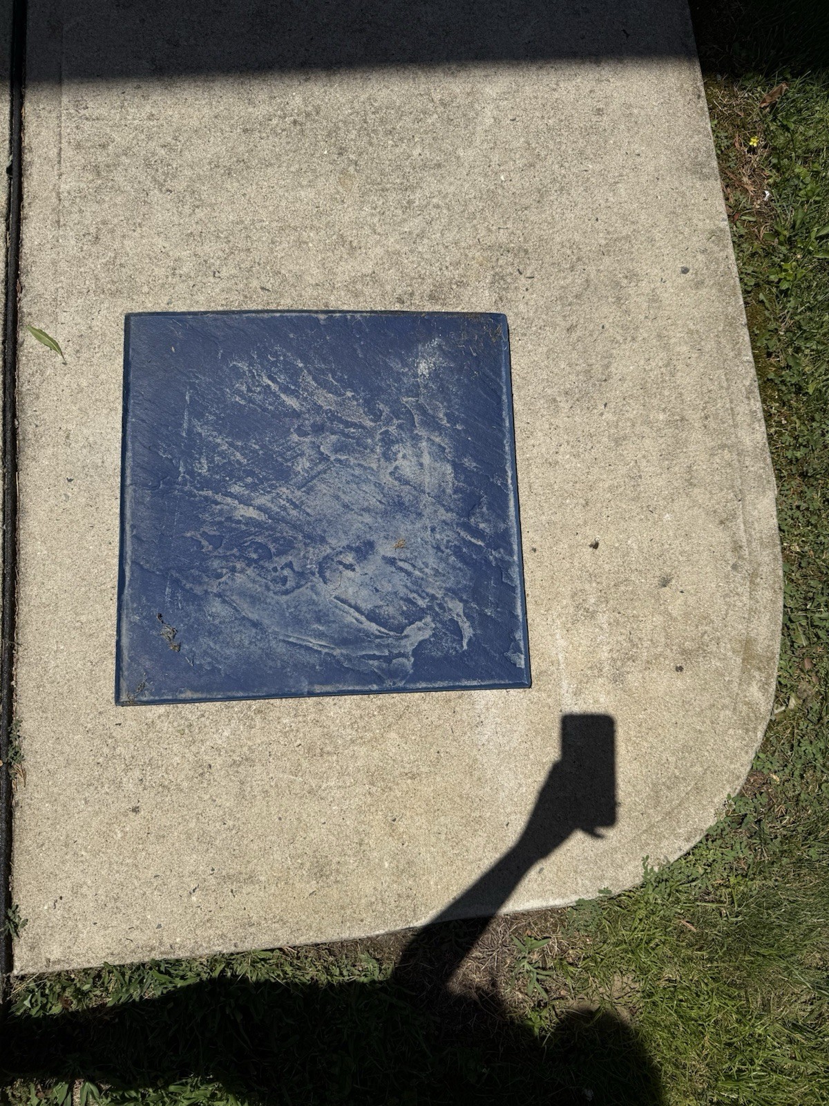 Concrete Stamping Mat Slate Texture Stamp 24” x 24” Blue Polyurethane