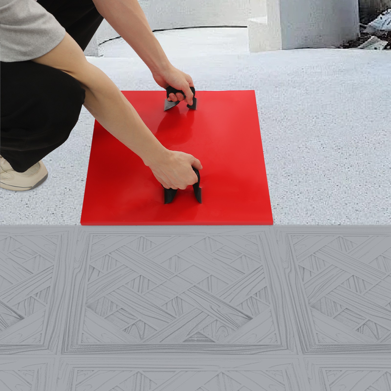 Concrete Texture Mat Concrete Stamp, PU Concrete Stamp Mat for Walls or Ground