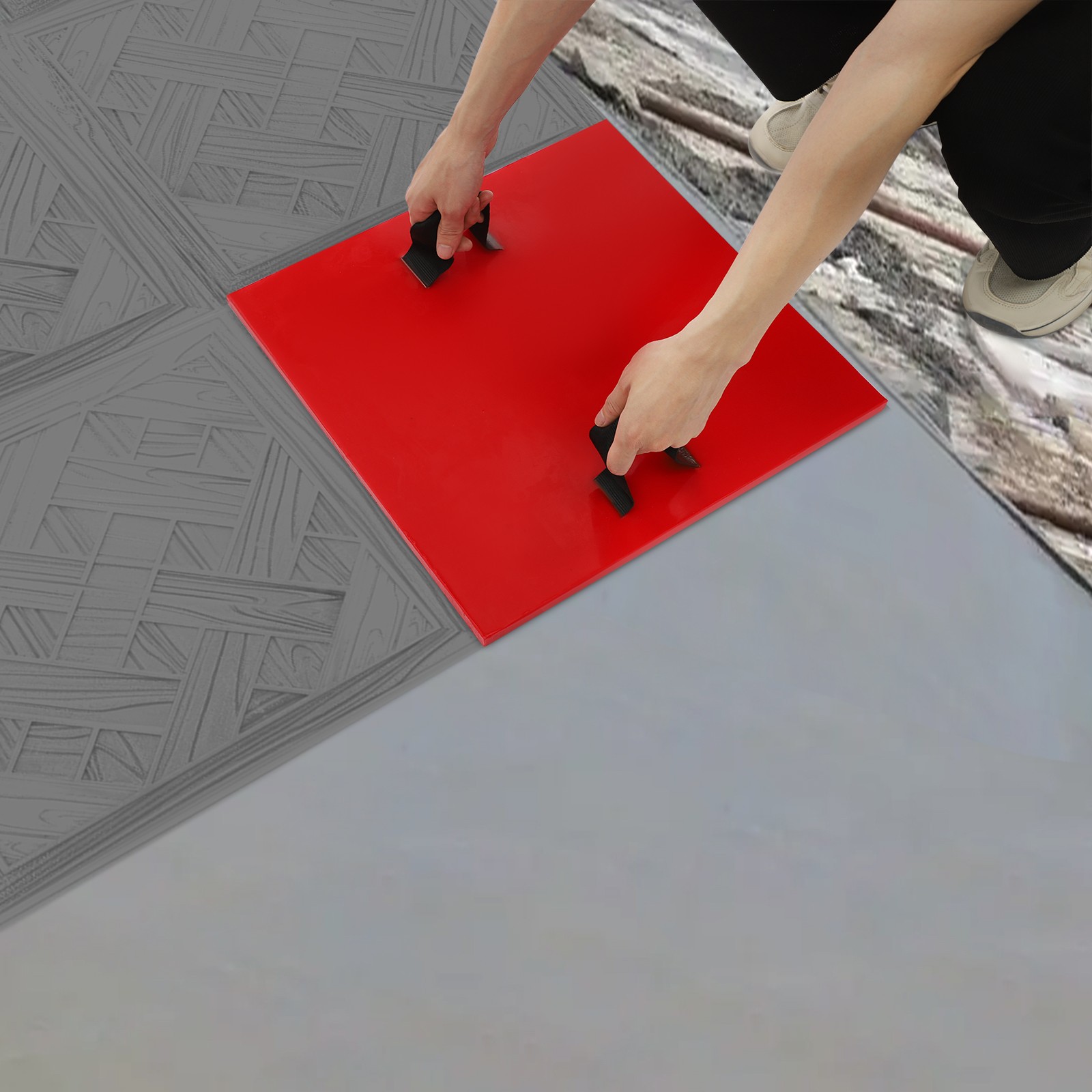 Concrete Texture Mat Concrete Stamp, PU Concrete Stamp Mat for Walls or Ground