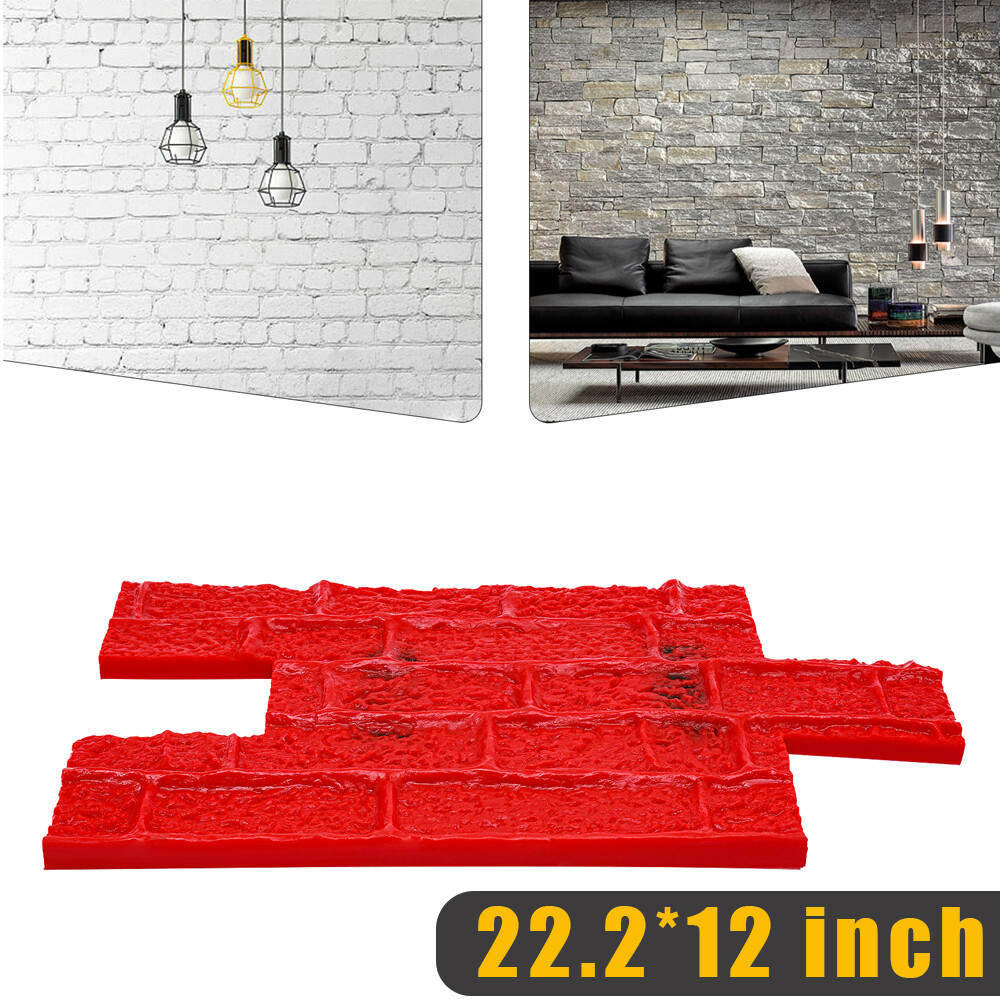 NEW 22″x12″ Concrete Stamps Mats Set Concrete Texturing Skin For Wall & Floor US