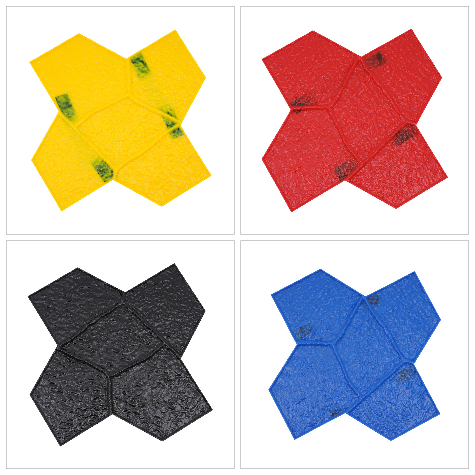 Polyurethane Mat Stamps Concrete Cement Texture Concrete Texturing Skin 4PCS/SET