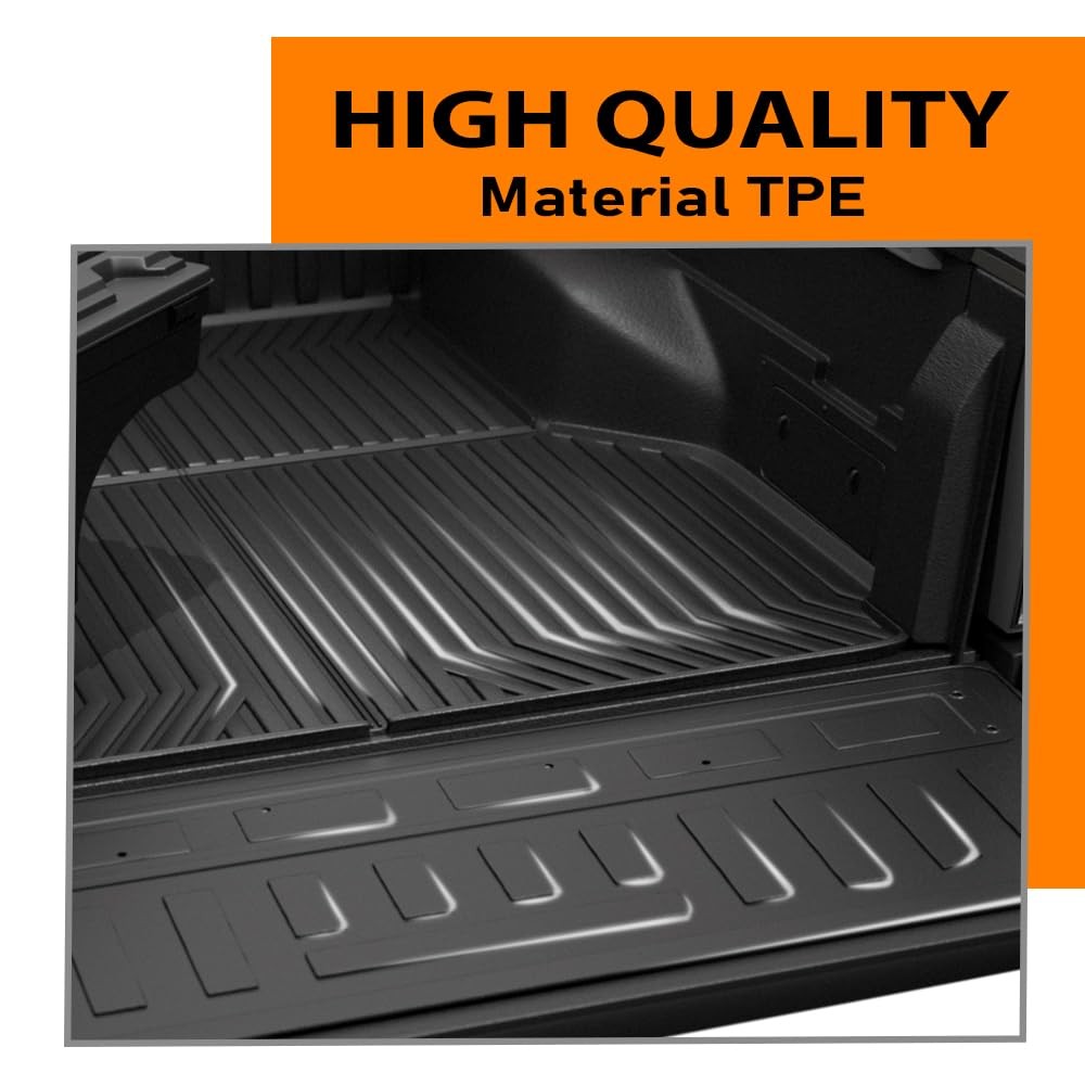 TPE Black Trunk Bed Mat Liner for 07-18 Silverado/Sierra 5.8ft Bed