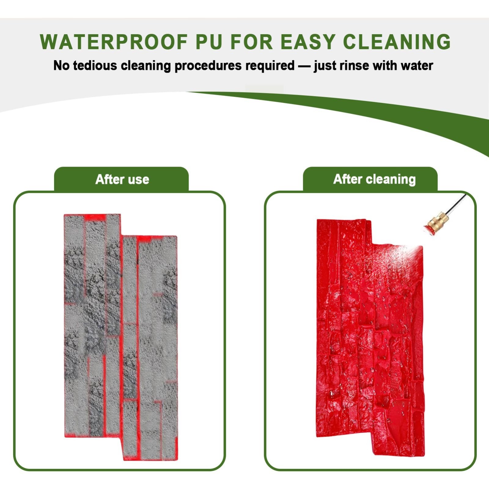 Decorative Concrete Stamp Mats Set – Seamless Granite & Slate Texture Molds for