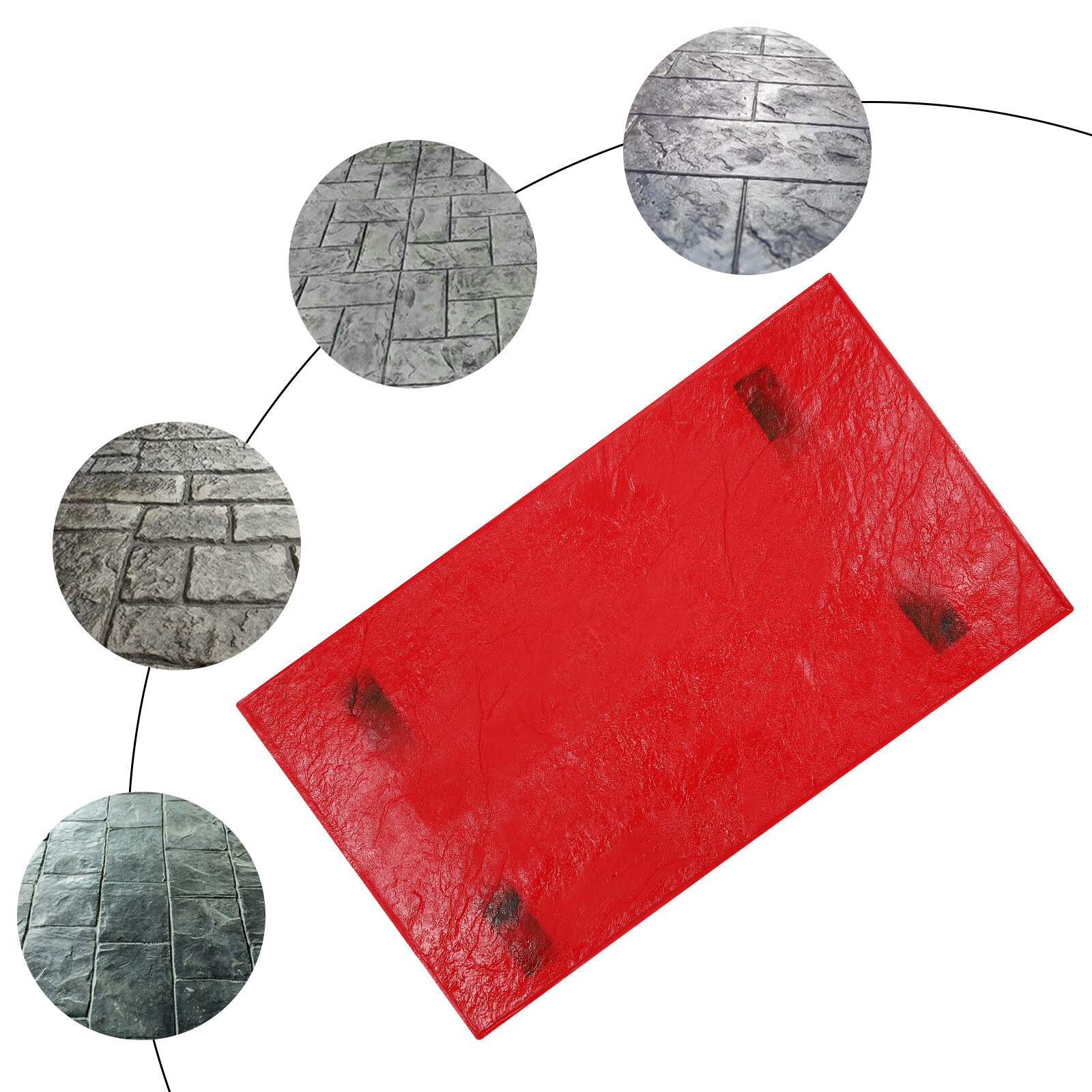 28×16 Concrete Stamps Mats Set Concrete Stamping Concrete Texturing Skin NEW US