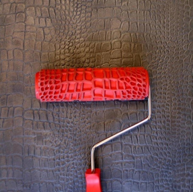 Decorative Stamp crocodile Structural rubber roller 180×60 mm