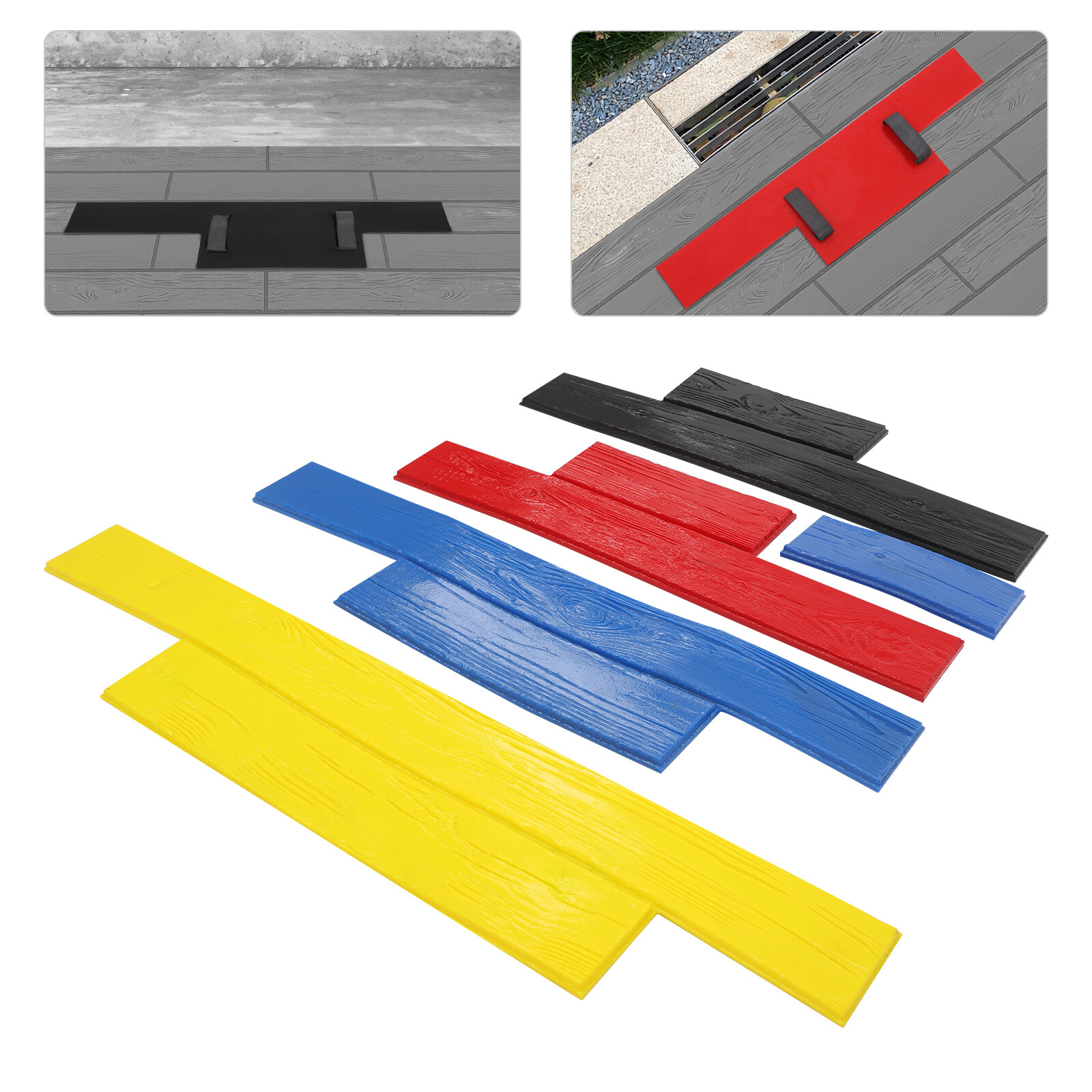 Concrete Texturing Mold 122x25x9cm 5pcs Concrete Molds PU Polyester Nylon Manual