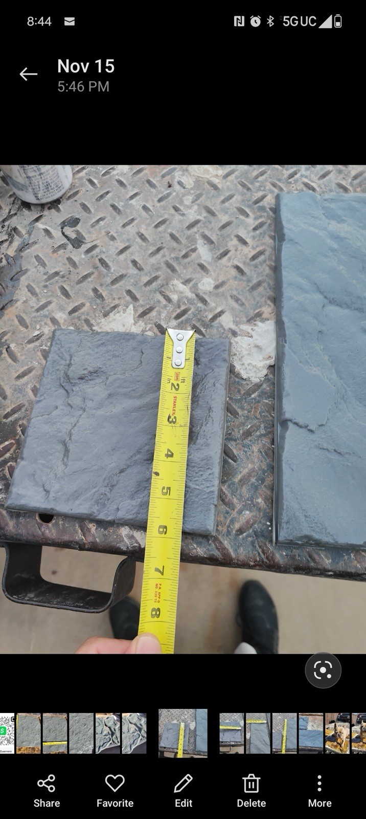 2pcs SET BROOK STONE №2 Concrete stamp RUBBER texture mat Imprint printing