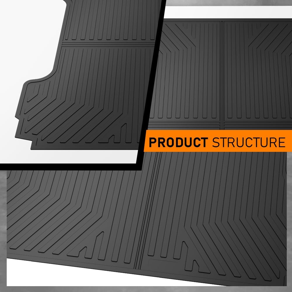 TPE Black Trunk Bed Mat Liner for 07-18 Silverado/Sierra 5.8ft Bed