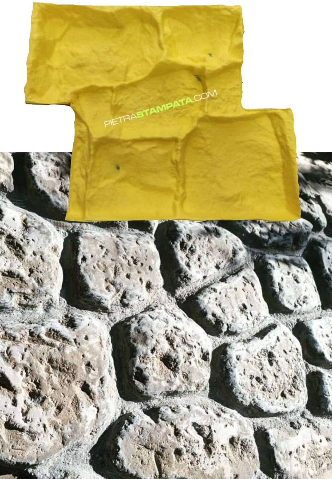 VERTICAL CONCRETE RUBBER STAMP MOLD