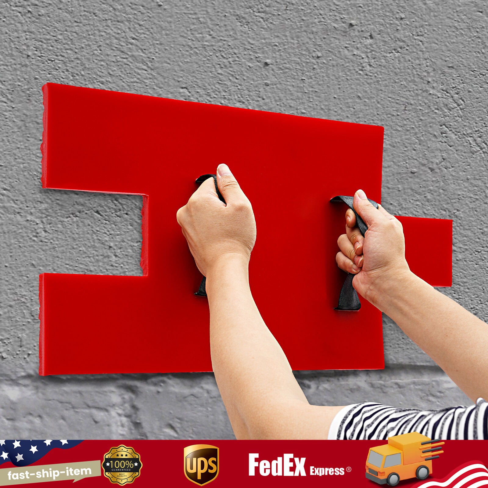 NEW 22″x12″ Concrete Stamps Mats Set Concrete Texturing Skin For Wall & Floor US