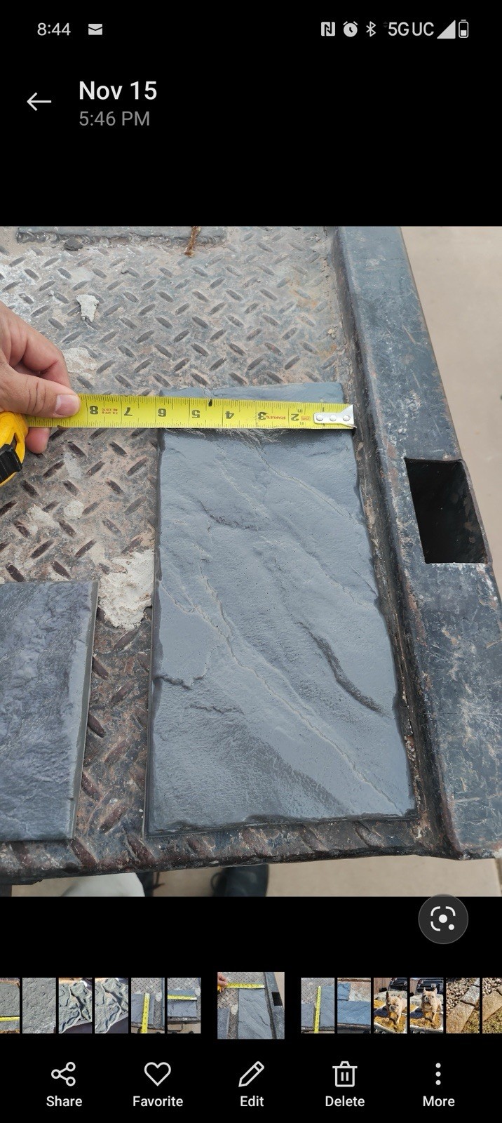 2pcs SET BROOK STONE №2 Concrete stamp RUBBER texture mat Imprint printing