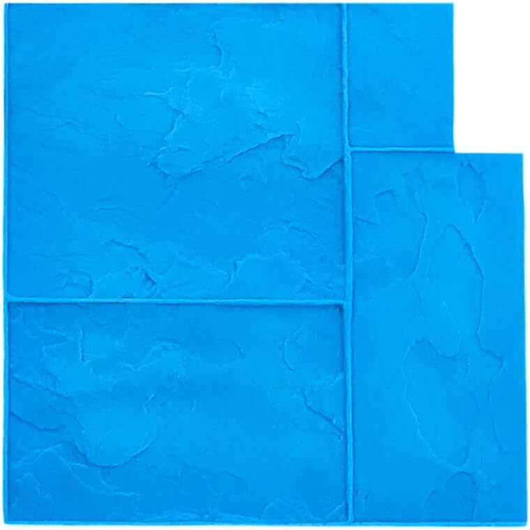 Ashler Notched Slate | Single Concrete Stamp by Walttools (Rigid/Light Blue)