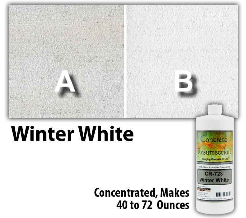 Professional Easy to Apply Water Based Concrete Stain Winter White 8oz