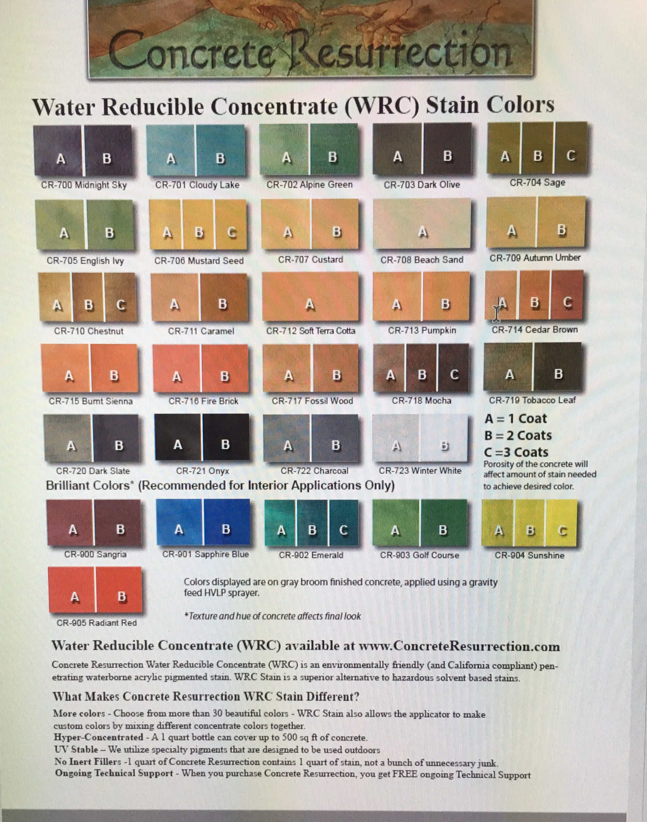 Professional Easy to Apply Water Based Concrete Stain Winter White 8oz