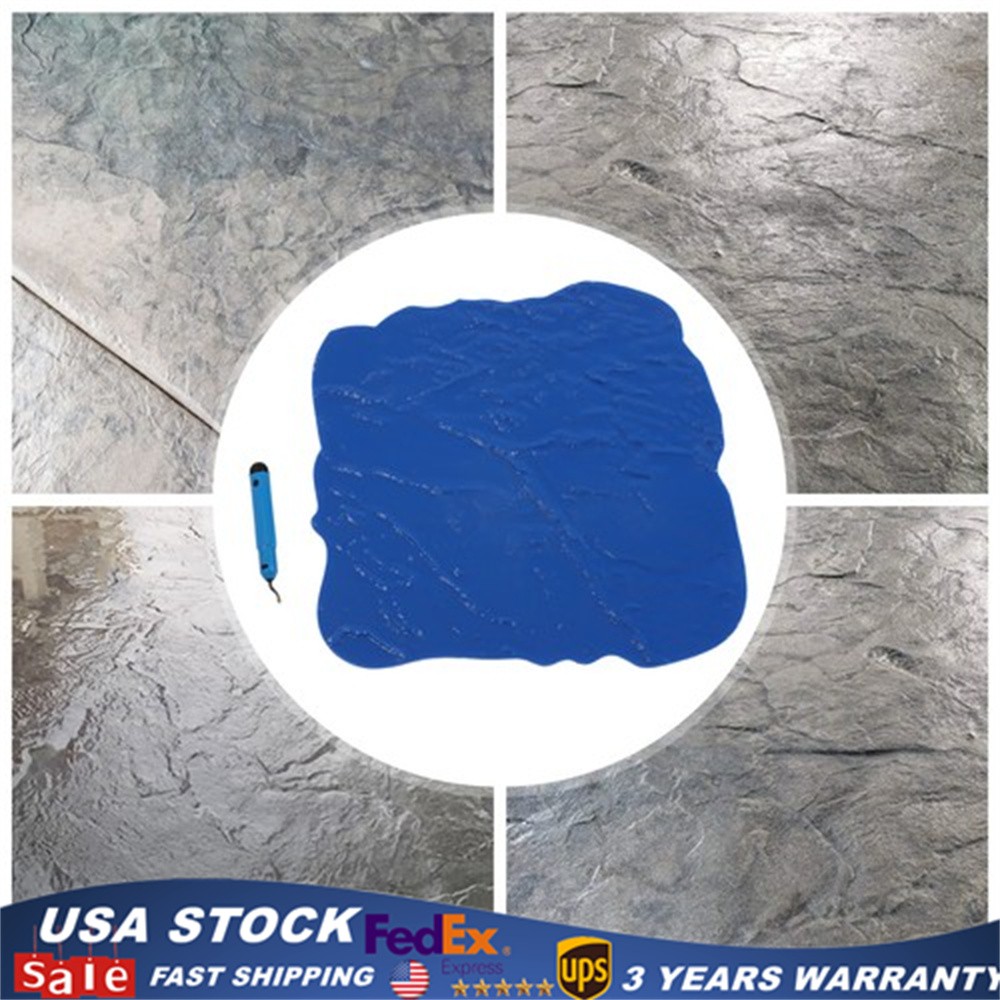 Slate Seamless Concrete Cement Texture Stamp Imprint Skin Mat Pad Blue 18″ X 18″