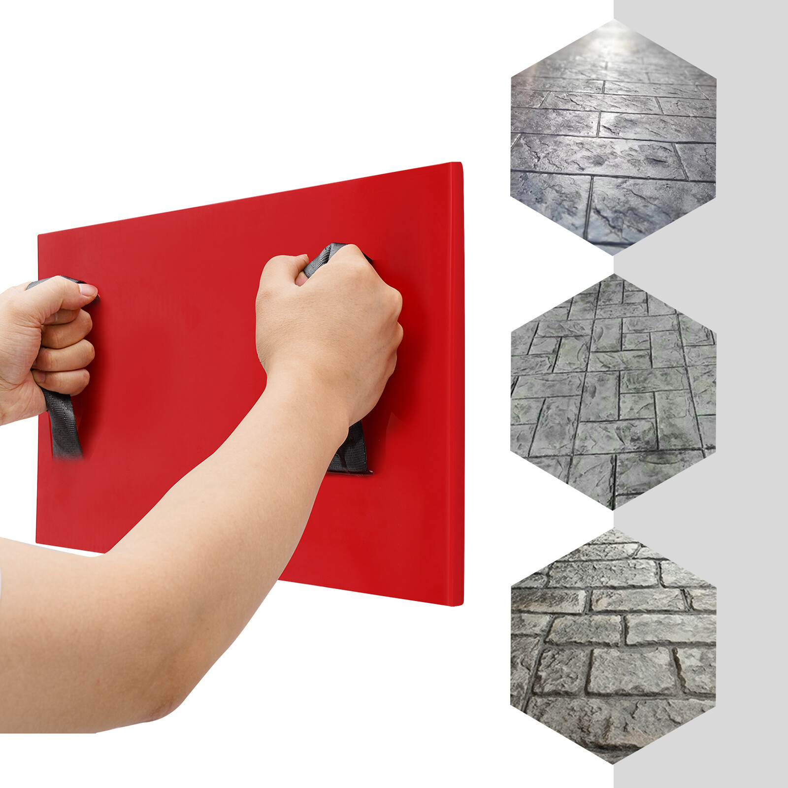 Concrete Texturing Skin 24*12″ Concrete Stamps Mats Set Concrete Stamping