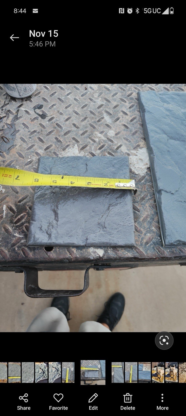 2pcs SET BROOK STONE №2 Concrete stamp RUBBER texture mat Imprint printing