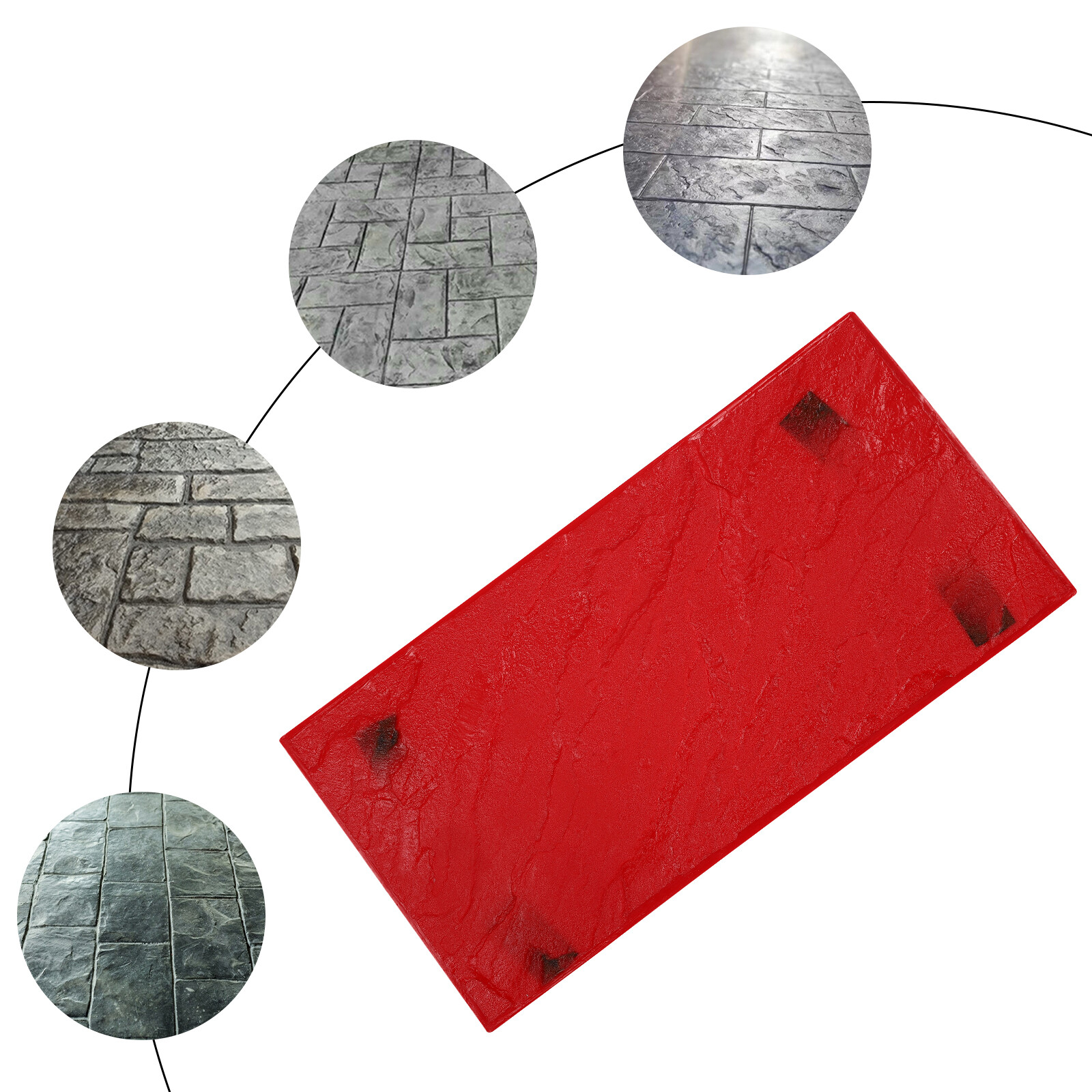 Concrete Texturing Skin 24*12″ Concrete Stamps Mats Set Concrete Stamping