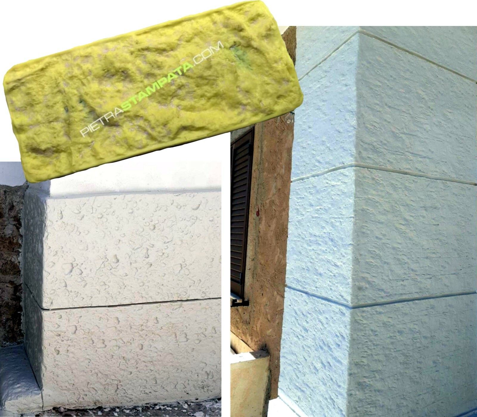Vertical Concrete Stamp imprinting polyurethane rubber stone mold