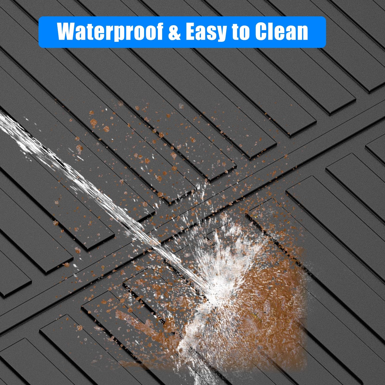 All Weather TPE Non-Slip Truck Bed Mat for Maverick 2022-2024 Accessories,Black