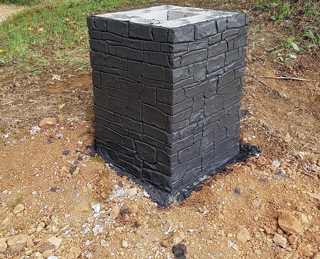 Polyurethane Mat Stamp ”GRANITE CHIPPED” | 19,68” Decorative Сoncrete Mold DIY
