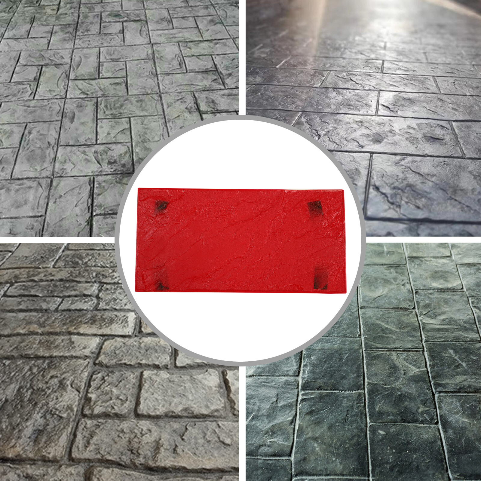 Concrete Texturing Skin 24*12″ Concrete Stamps Mats Set Concrete Stamping